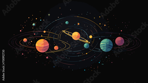 ambition of interstellar travel with a vector scene featuring spacecraft journeying beyond our solar system.