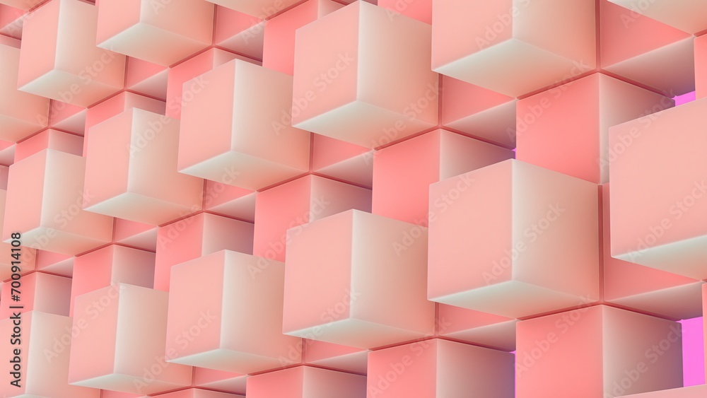 Orange and Pink Pop Cube Shape Elegant Modern 3D Rendering Abstract Background Orange and Pink Pop Cube Shape Elegant Modern 3D Rendering Abstract Background