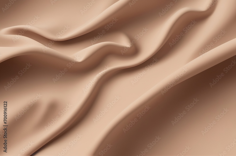Smooth luxury brown silk or satin fabric texture can be used as abstract background.