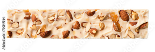 Turron , top view, transparent background, isolated image, generative AI