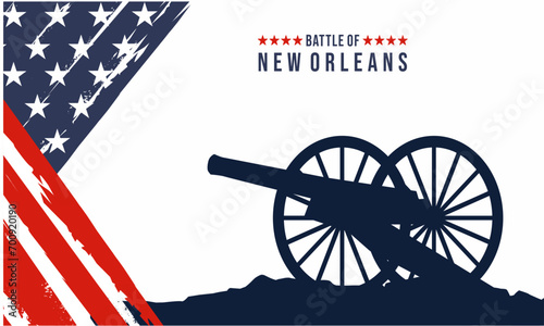 Battle of New Orleans vektor background. Battle of New Orleans creative for social media post, banner design.	