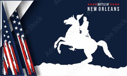 Battle of New Orleans vektor background. Battle of New Orleans creative for social media post, banner design.	
