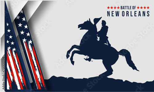 Battle of New Orleans vektor background. Battle of New Orleans creative for social media post, banner design.	