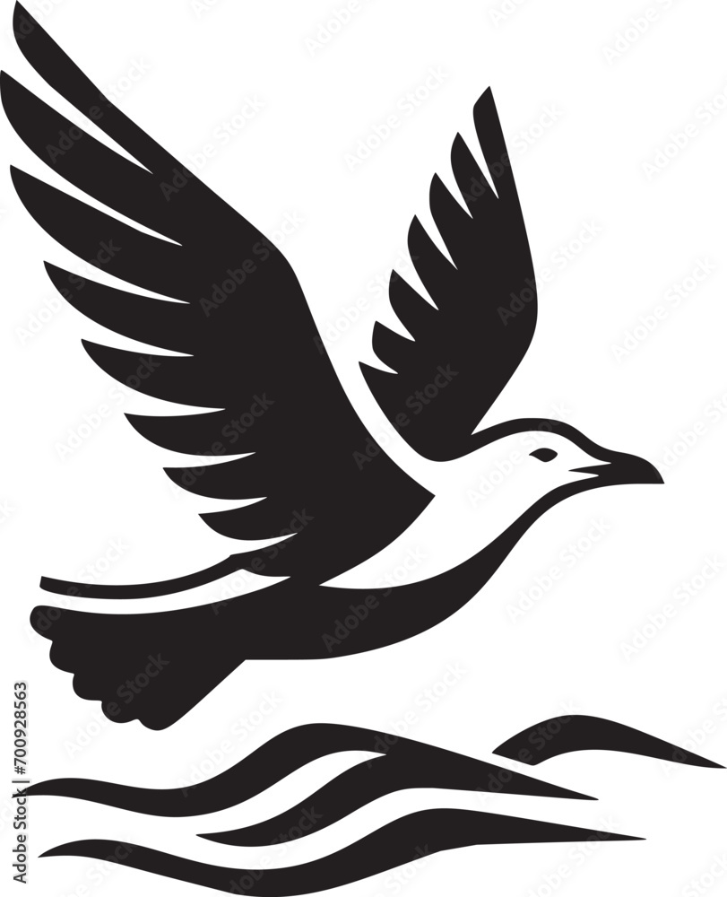 Obraz premium Soaring Bird Silhouette