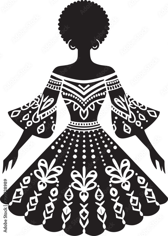 African Print Silhouette