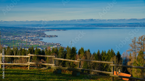 Fünfländerblick von Grieb in der Schweiz auf den Bodensee photo