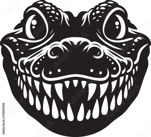 Monochrome Reptilian Grin