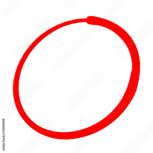 red circle brush stroke marker, round highlighter icon