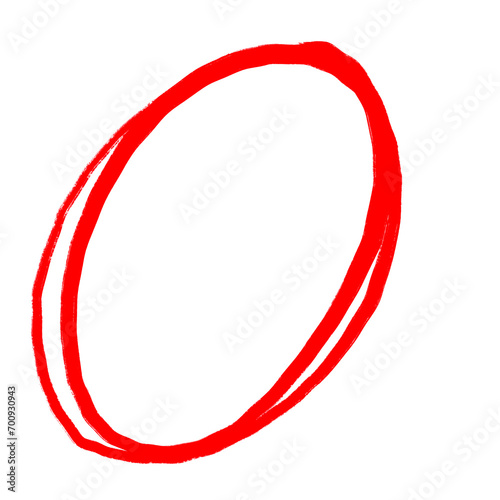 red circle brush stroke marker, round highlighter icon