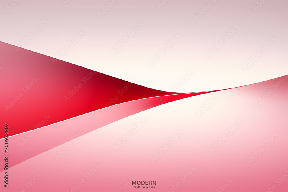 Abstract vector wavy lines flowing smooth curve red gradient color in concept of luxury, technology, modern. Abstract vector wavy lines flowing smooth curve red gradient color in concept of luxury, technology, modern.