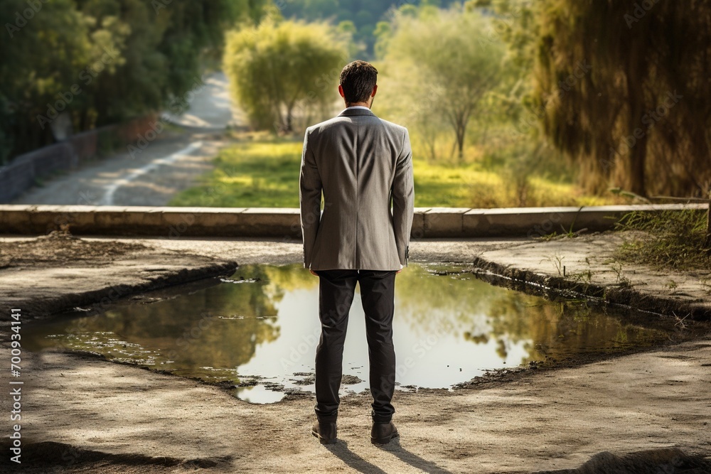 image of a man standing in the middle of a labyrinth image of a man standing in the middle of a labyrinth