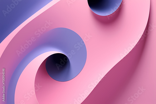 Wallpaper Mural Abstract vector wavy lines flowing smooth curve pink purple gradient color in concept of luxury, technology, modern. Torontodigital.ca