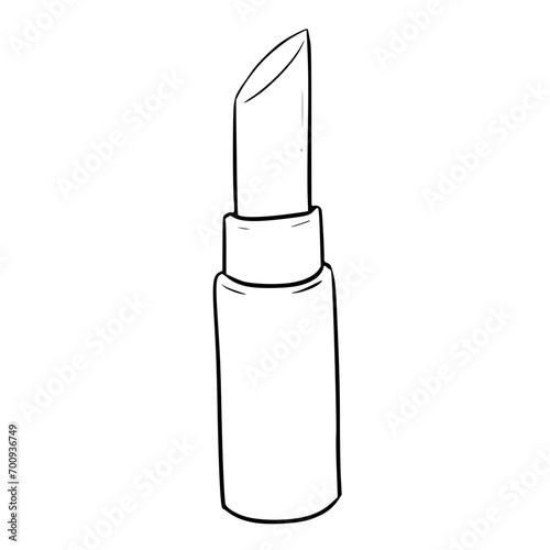 lipstick illustration hand drawn outline sketch vector