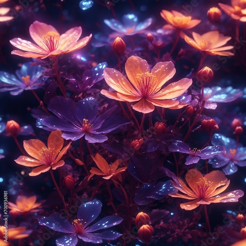 Floral Illumination  AI-Envisioned Electrography in Breathtaking 8K