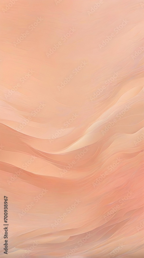 Abstract wavy blurred light peach color background. Generative AI.