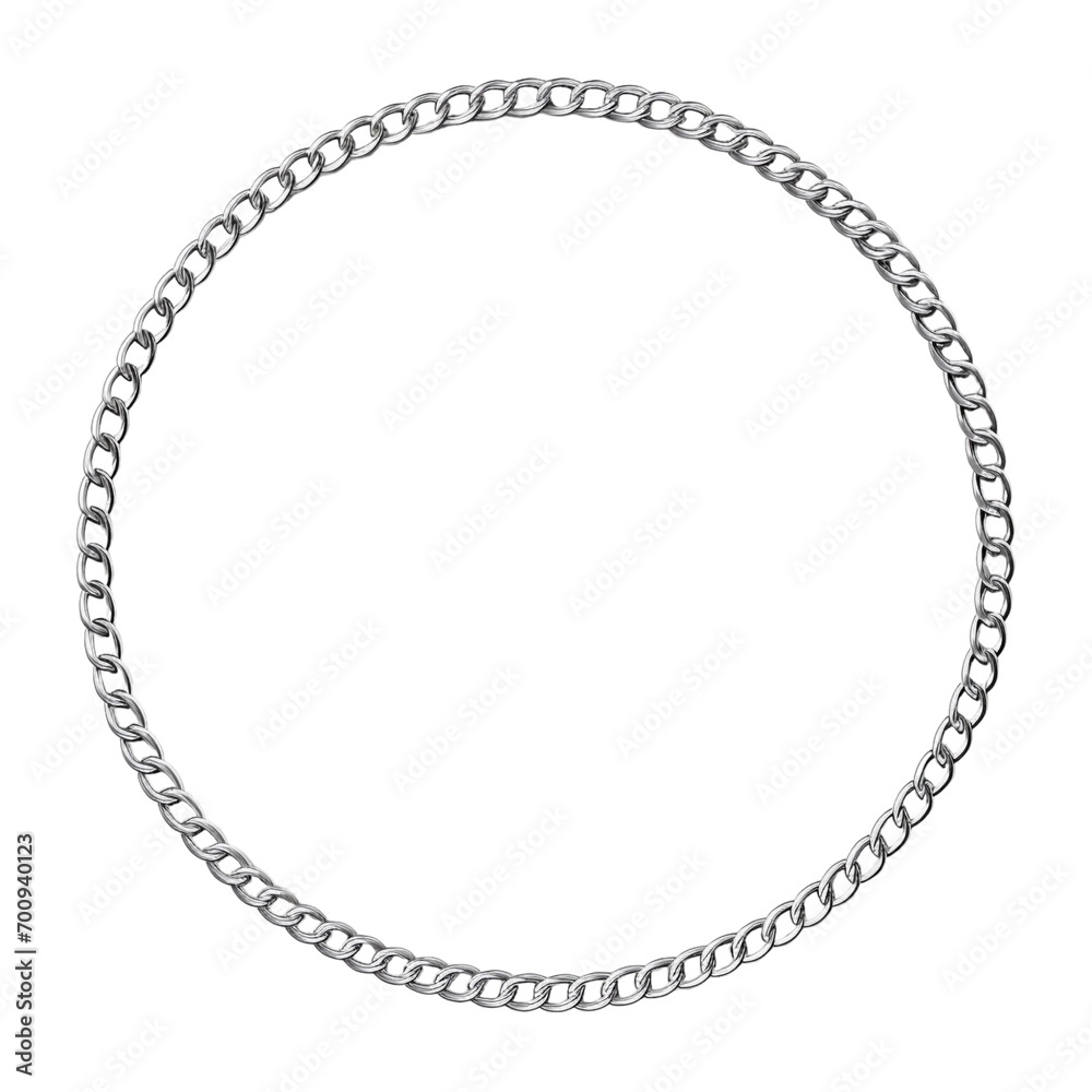 Chains Circle Frame Border Isolated Transparent, Generative AI Chains Circle Frame Border Isolated Transparent, Generative AI