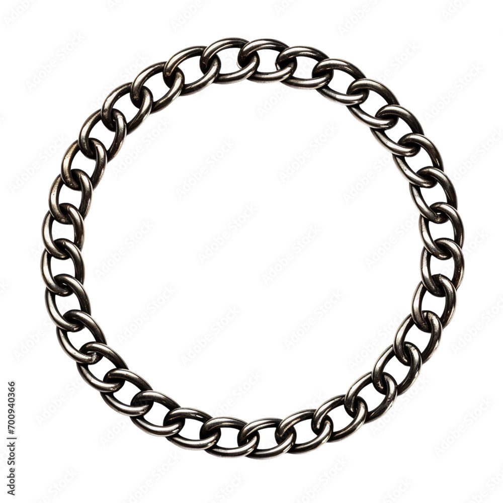 Chains Circle Frame Border Isolated Transparent, Generative AI Chains Circle Frame Border Isolated Transparent, Generative AI