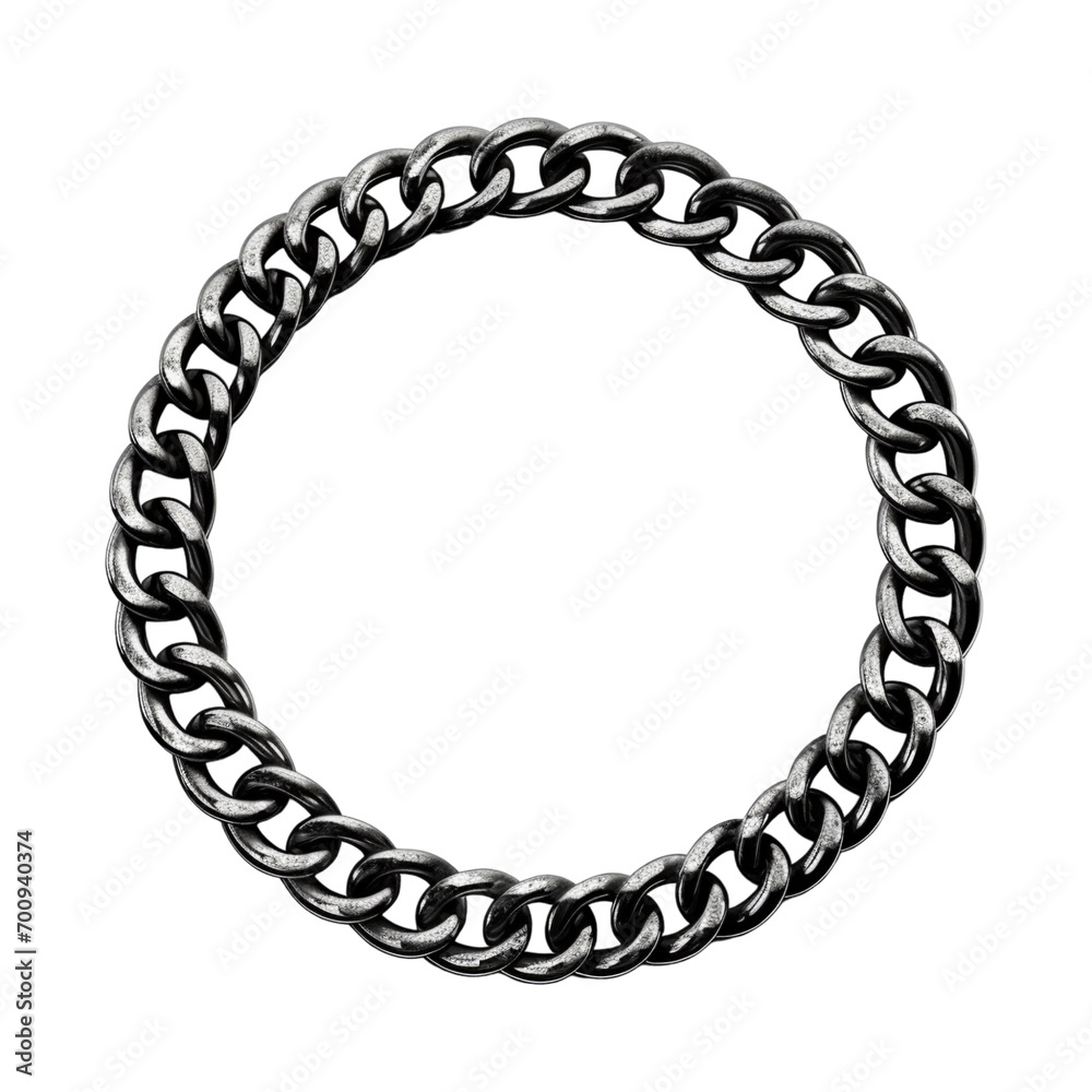 Chains Circle Frame Border Isolated Transparent, Generative AI Chains Circle Frame Border Isolated Transparent, Generative AI
