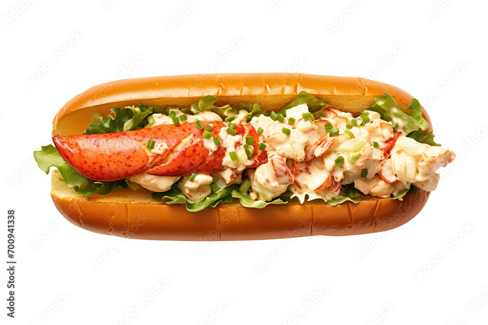 Lobster roll sandwich isolated on transparent background Remove png, Clipping Path, pen tool Lobster roll sandwich isolated on transparent background Remove png, Clipping Path, pen tool