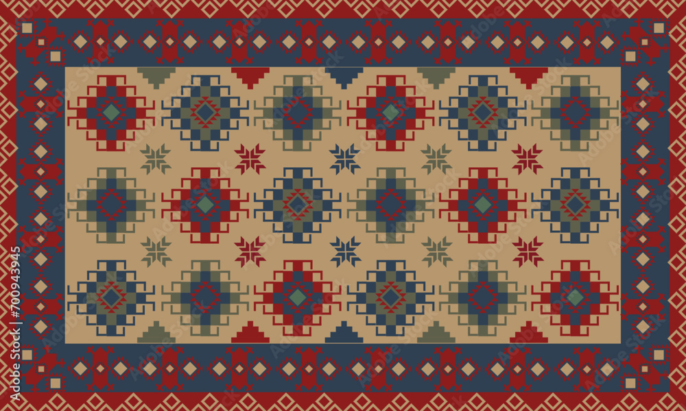ethnic rug motif pattern vector ethnic rug motif pattern vector