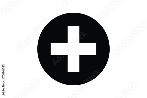first aid medical health icon. medical emergency plus symbol
