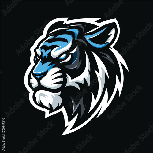 tiger head gaming logo vector illustration design | Tiger gaming mascot logo | tiger face logo | esports gaming logo