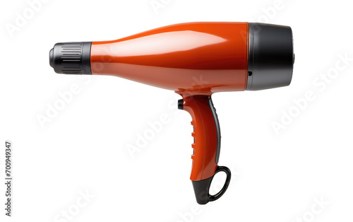 Mini Travel Hair Dryer in Gigapixel Detail on a White or Clear Surface PNG Transparent Background.