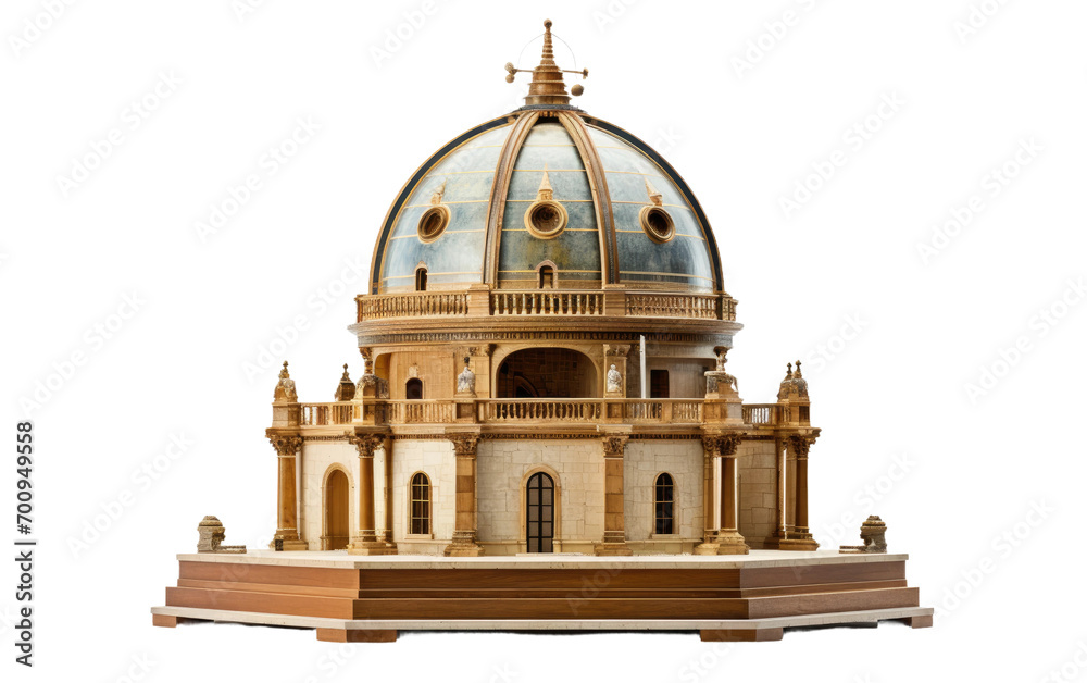 Obraz premium Exploring the Intricacies: Observatory Dome Model in Isolation on a White or Clear Surface PNG Transparent Background.