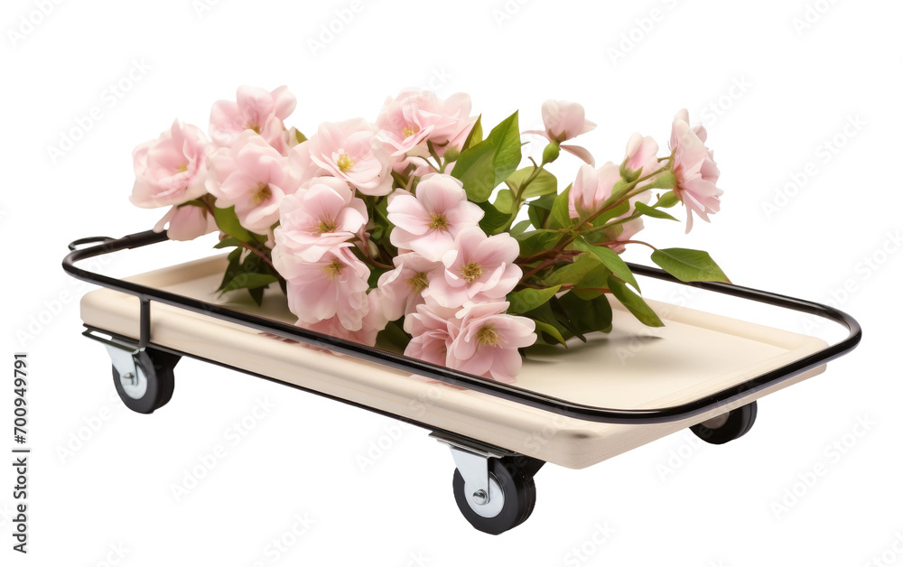 Portable Rolling Craft Cart Unveiled in a Gigapixel Spectacle on a White or Clear Surface PNG Transparent Background.