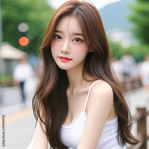 Beauty image of Asian woman South Korea  
