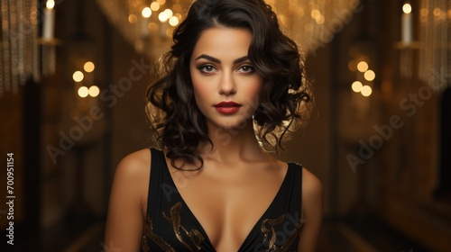 a young elegant and glamourous model photoshoot