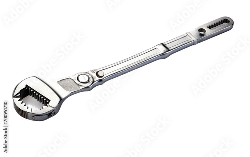 The Singular Beauty of an Adjustable Wrench against a White Canvas on a White or Clear Surface PNG Transparent Background.