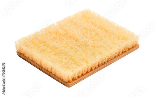 Exploring the Organic Texture of Bamboo Fiber in an Isolated Dish Scrubber Pad on a White or Clear Surface PNG Transparent Background.