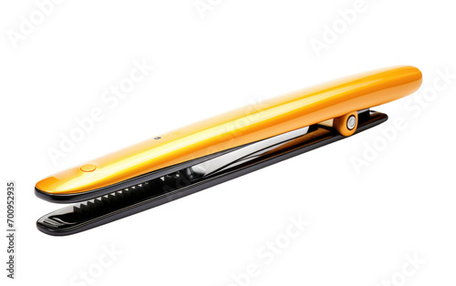 A Detailed Look at the Isolated Compact Travel Hair Straightener on a White or Clear Surface PNG Transparent Background. photo