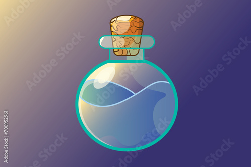 Bottles of medicinal potions, liquids, spell potions from fictional worlds