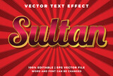 Sultan luxury gold editable text effect template style