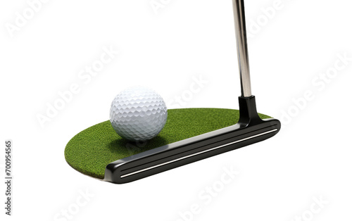 Golf Putting Aid Stands Out Elegantly on a White or Clear Surface PNG Transparent Background.