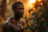 Portrait of a Young, Attractive, Muscular Black Man