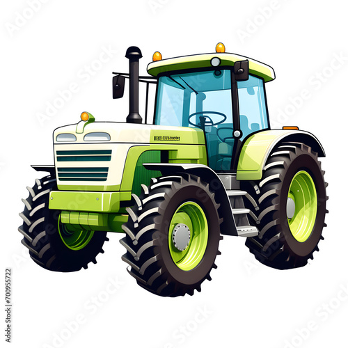 tractor isolated on white