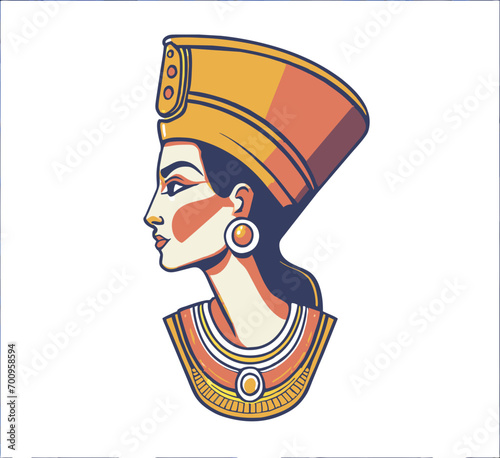 egyptian queen illustration vector