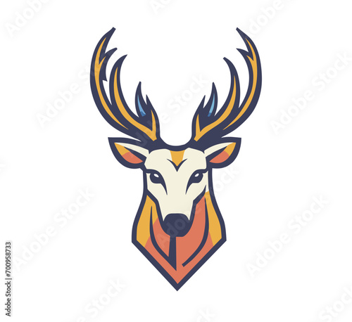 deer haed logo vector © dejanira