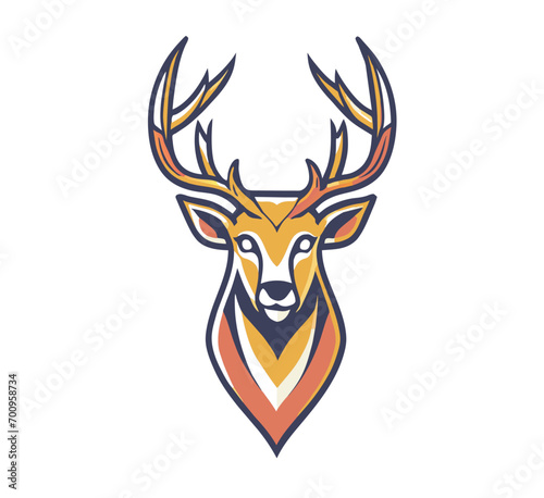 deer haed logo vector