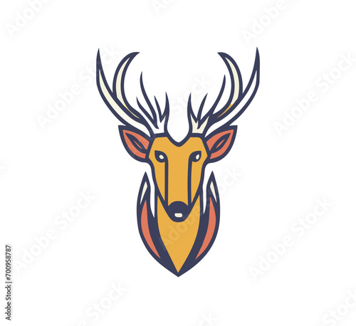 deer haed logo vector