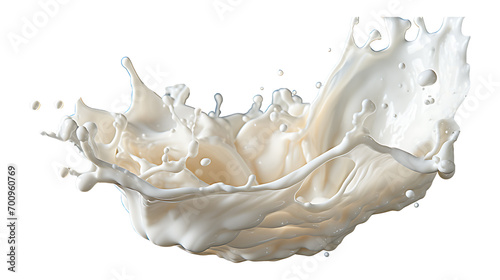 Milk splash on a transparent png background