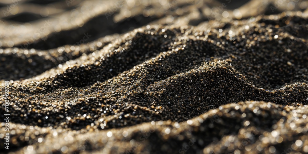 Close-up view of sand on a beach. Perfect for beach-themed designs and advertisements Close-up view of sand on a beach. Perfect for beach-themed designs and advertisements