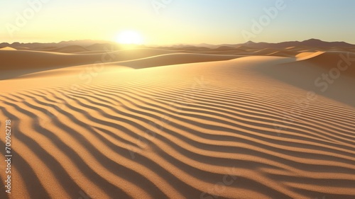 Golden Horizon  A Glimpse of Digital Dunes at Sunset