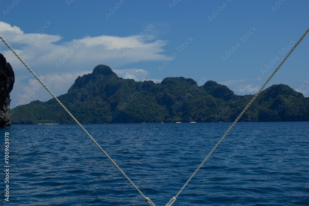 Views from the sea of Matinloc Island.