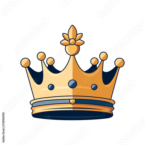 golden crown logo vector illustration