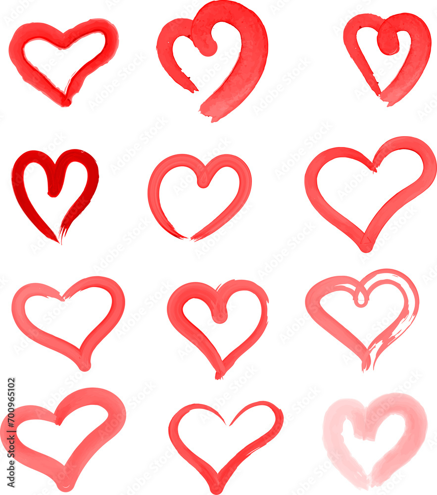 Heart, love, romance or valentine's day red vector icon for apps and websites