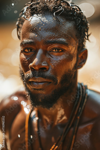 Portrait of a Young, Attractive, Muscular Black Man